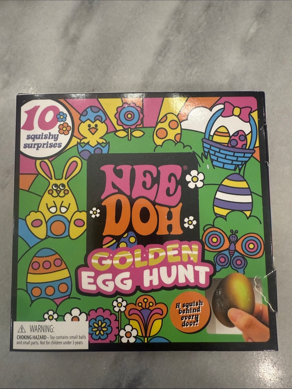NeeDoh Golden Egg Hunt Kids Toy - Green Packaging
